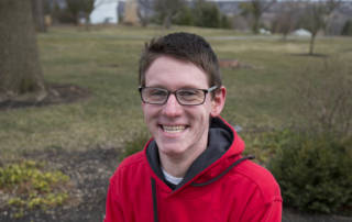 Daniel, a young boy, poses for the camera for a feature story about his experience at the Masonic Children's Home of Pennsylvania.