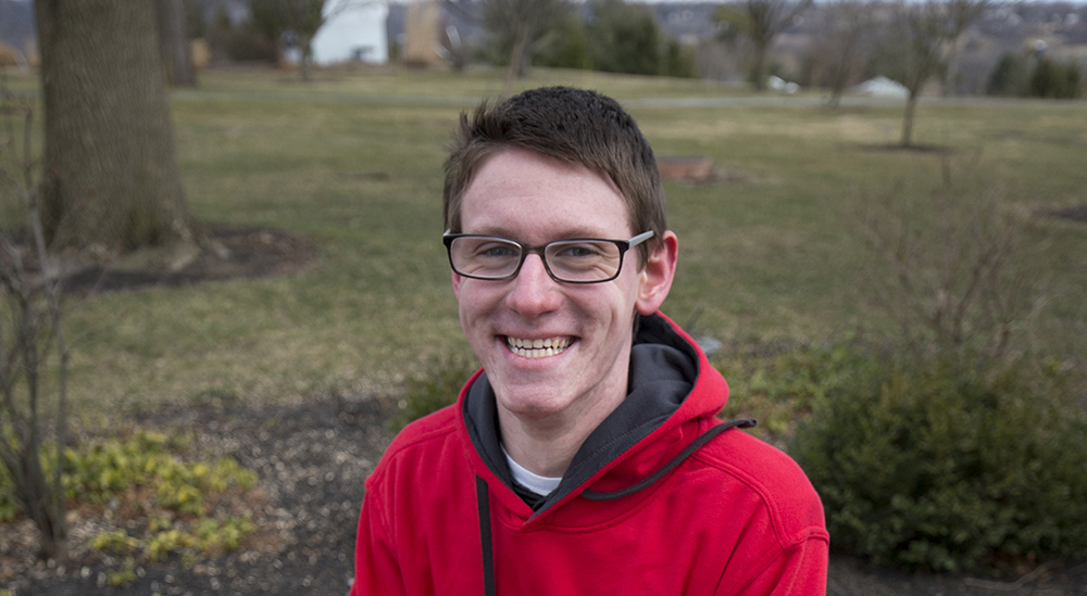Daniel, a young boy, poses for the camera for a feature story about his experience at the Masonic Children's Home of Pennsylvania.